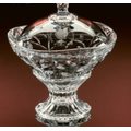 Pompeii Covered Crystalline Candy Dish w/Pedestal Base (7")